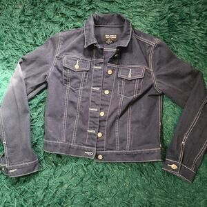 Polo Jeans Co Ralph Lauren Dark Denim Trucker Jacket L 18x21